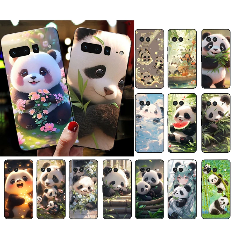 الباندا الدب جراب هاتف لجوجل بكسل 10 9 برو XL 9A 8 7 6 برو بكسل 8A 7A 6A بكسل 8 7 6 5