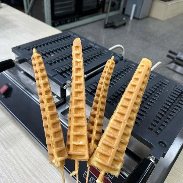 Waffle Stick Iron Commercial Rotary Non-Stick Christmas Tree Stick Lollipop Waffle Machine