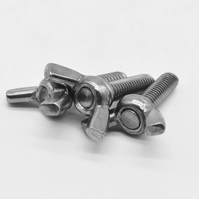 5 Pcs M5 Butterfly Wing Hand Screws Bolts 304 Stainless Steel Fastener Assortment Set, Full Thread (M5X40mm)