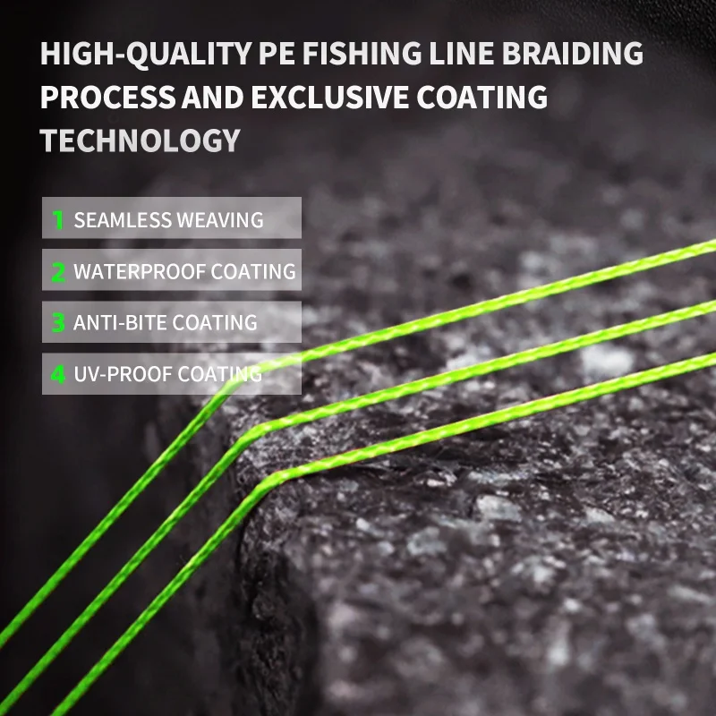 LOONG BRAID 300M Geflochtene Angelschnur X8 PE Multifilament-Schnur Ultra-Dünn Superstark Zugfeste Schnur für Süß- und Salzwasser – Detail 7
