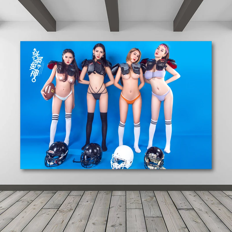 

Football Babe Aldult Model Asian Sexy Girls Posters and Prints Canvas Paintings Modern Wall Art for Home Living Room Decor