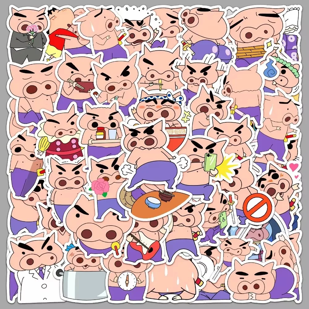 50 قطعة شخصية تلوين السمين خنزير صغير الكتابة على الجدران ملصقات الجمالية الشارات الاطفال لعبة كمبيوتر محمول الثلاجة القرطاسية ملصق هدية