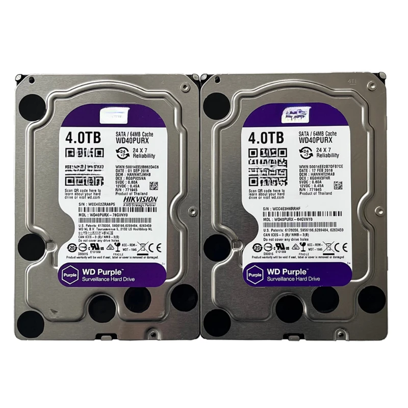 Purple 1T/2T/3T/4T HDD Sata 3.5 Inch Hard Drives For Cctv Camera Dvr Ip Nvr