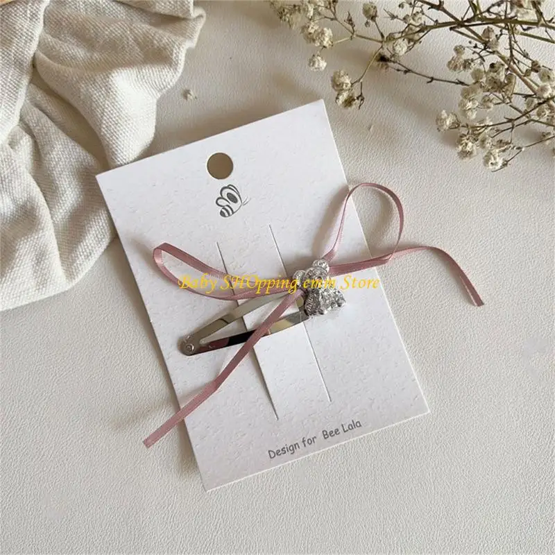 

23GD Child Hair Clip with Bowknot Baby Hair Clip Set Not toxic Kids Hairpin for Toddlers