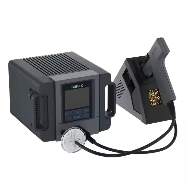 QUICK TV2 Desoldering Tin Suction LCD Built-in Vacuum Pump Diaphragm Type Tin Elimination Device for PCB Board Repair