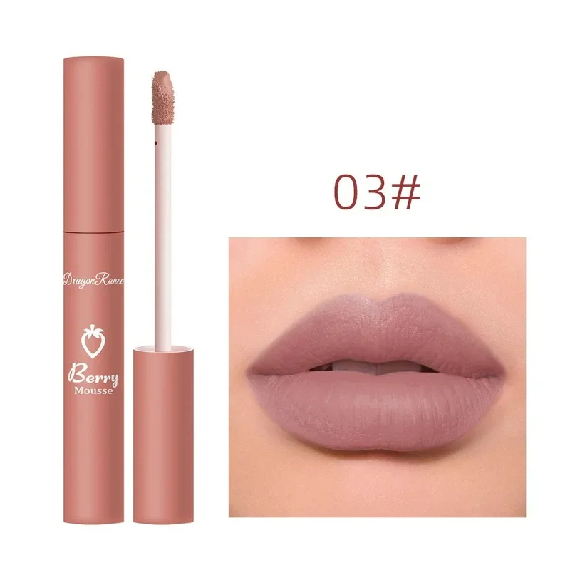 Waterproof Matte Lip Gloss 12 Colors Long-lasting Non Sticky Cup Non-fading Velvet Sexy Liquid Lipstick Women Lips Makeup