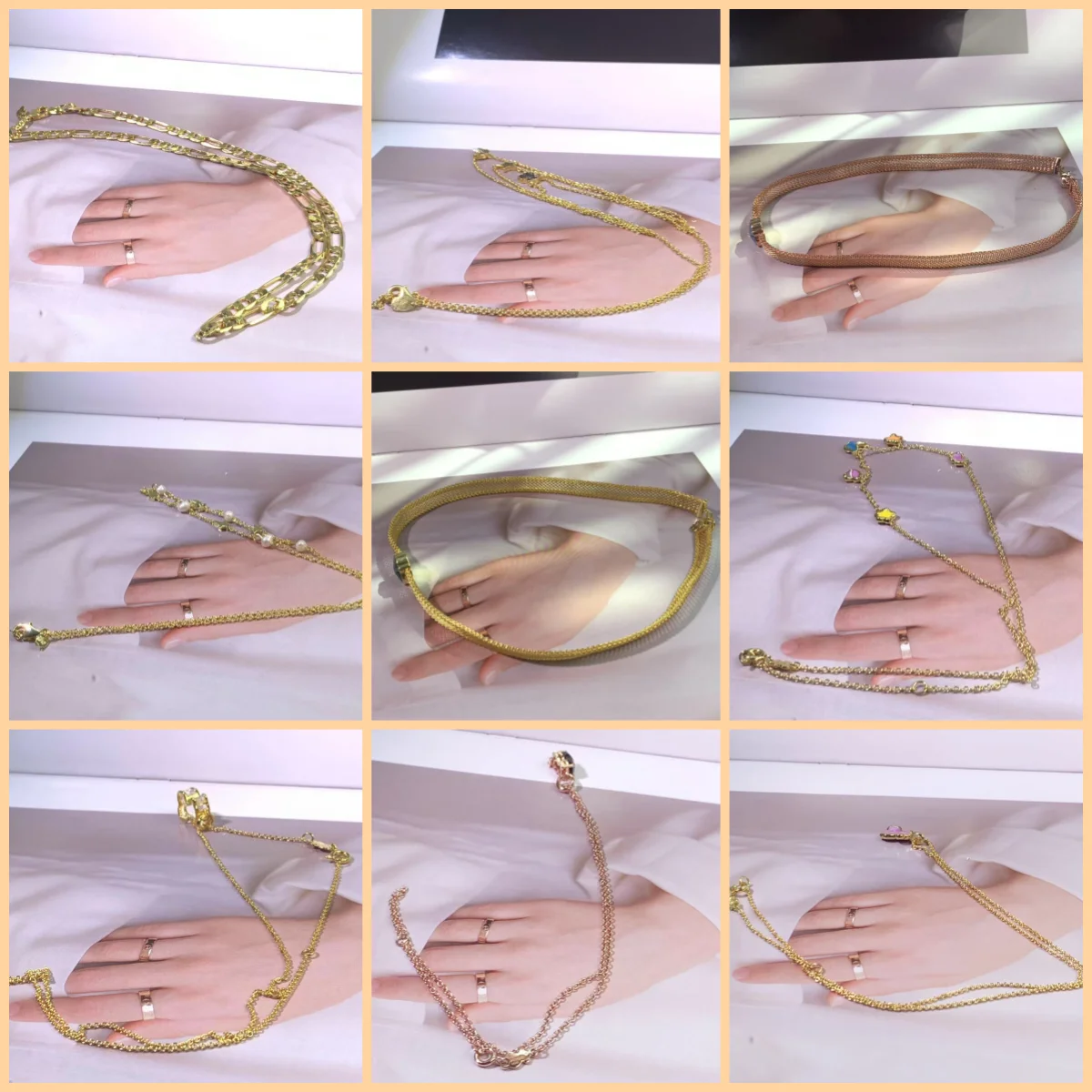 

New S925 sterling silver bear gold necklace for girls, exquisite beaded bear chain jewelry, a fun and fashionable gift for women