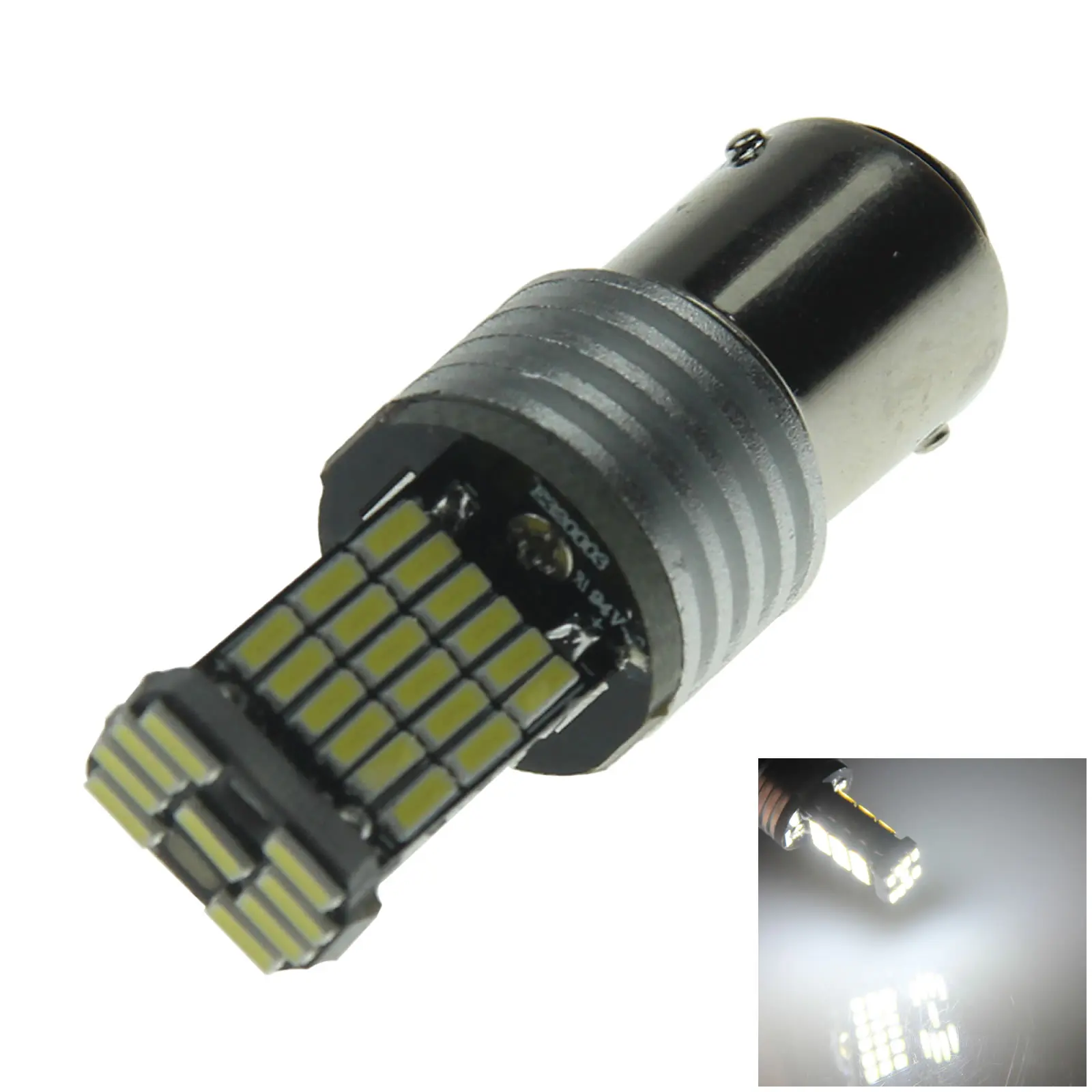 1x White Car 1157 Brake Light Backup Blub 45 Emitters 4014 SMD LED 1034 1130 Z20159