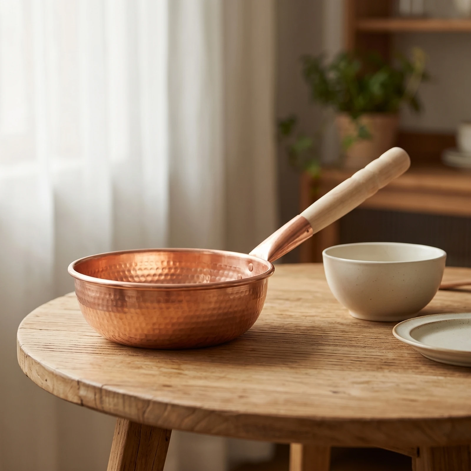 Copper Pot with Wooden Handle - Home Cooking Gas recension och pris