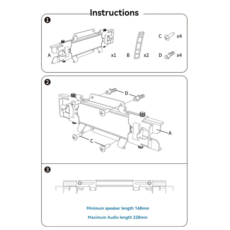 Крепление для настенного динамика ELEC для JBL Pulse 5/Anker Soundcore 2, настенное крепление, потолочное крепление, настенный кронштейн для динамика, держатель для крепления динамика