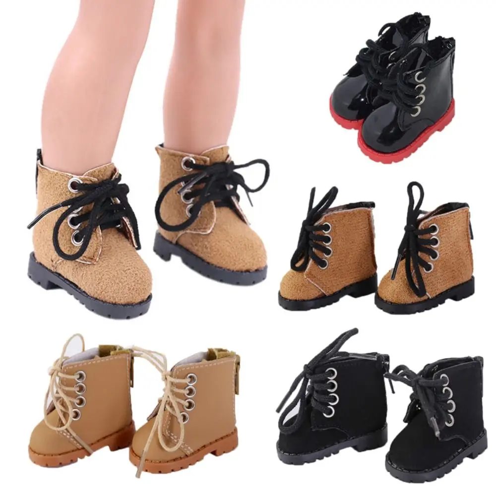 DIY Doll Shoes High Quality Casual Wear High Barrel Clothes Accessories Leather Shoes 20cm Cotton Doll/1/12 Dolls