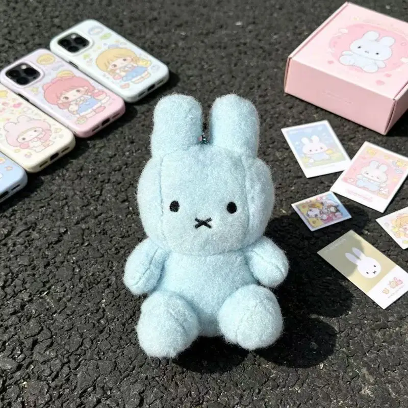 Hot Sale Miffy Rabbit Plush Toy Stuffed Animal Keychain Bag Charm Cream Pink Blue Butter Cute Soft High Quality Cartoon Lovely view 4