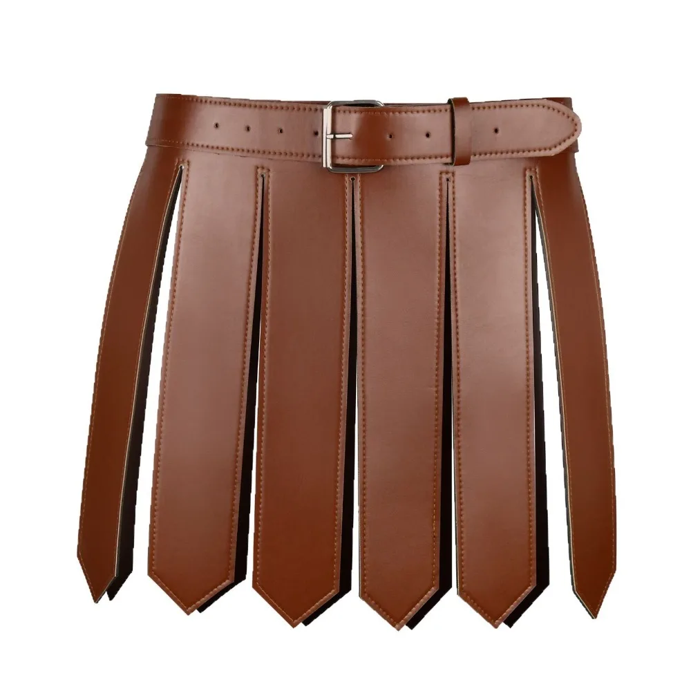 Medieval Spartan Warrior Leather Apron & Roman Skirt - Halloween Cosplay Role-Play Prop for Warrior Themed Events