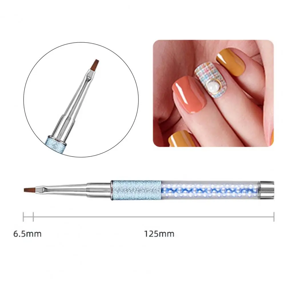 Floral Nail Design Pen Stunning Blue Rhinestone Nail Pen Lightweight Easy-to-use Uv Brush for Comfortable Body Hold Art Diy Nail