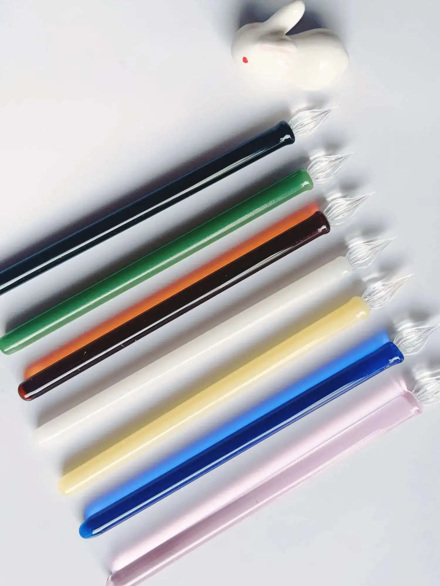 

Стеклянная ручка, прямой стержень, стеклянная ручка, цветные чернила, тест, ручная работа, культурные и креативные подарочные товары