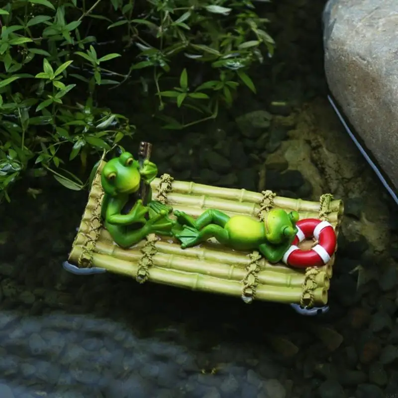 Froglet Pond Figurine Resin Statue for Garden Display and Planter Decoration 55KF