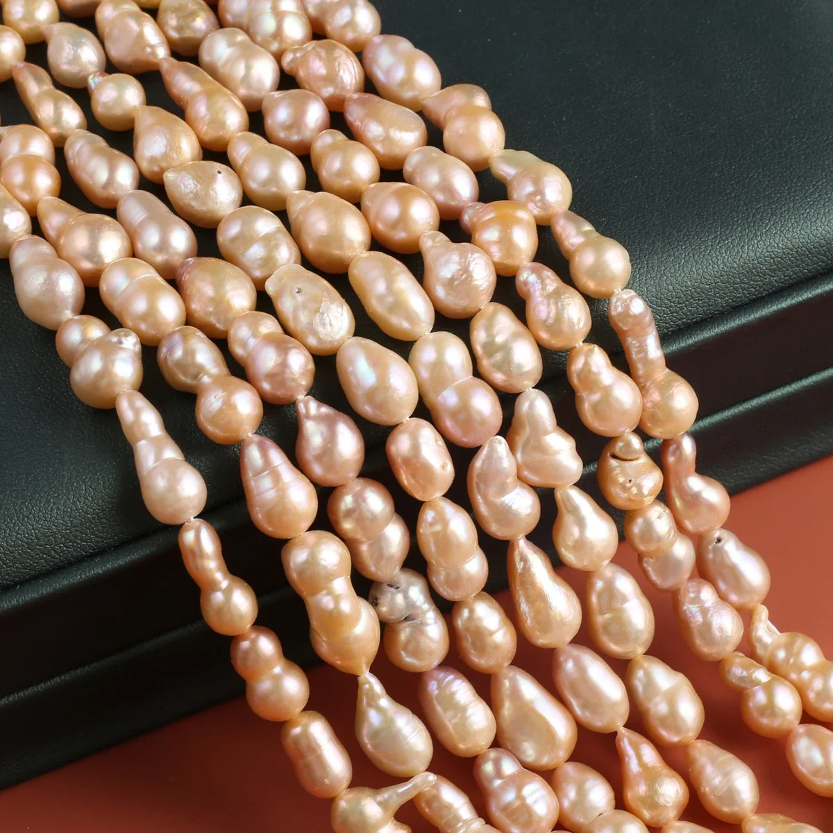 

Natural Pearl Droplet Shape Loose Spacing 100% True Pearl Orange Beaded Jewelry Making DIY Necklace Earrings Bracelet Accessorie