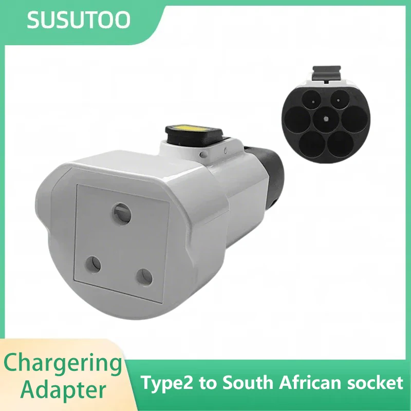 

New Portable 220V Type 2 Male Plug to South African socket Socket EV Charging Adapter For EV Charger EV Connector