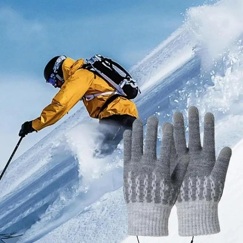 Heated Gloves For Women USB Winter Warm Cycling Gloves 3 Levels Adjustable Cold Weather Gloves Removable Heated Snowboard Gloves