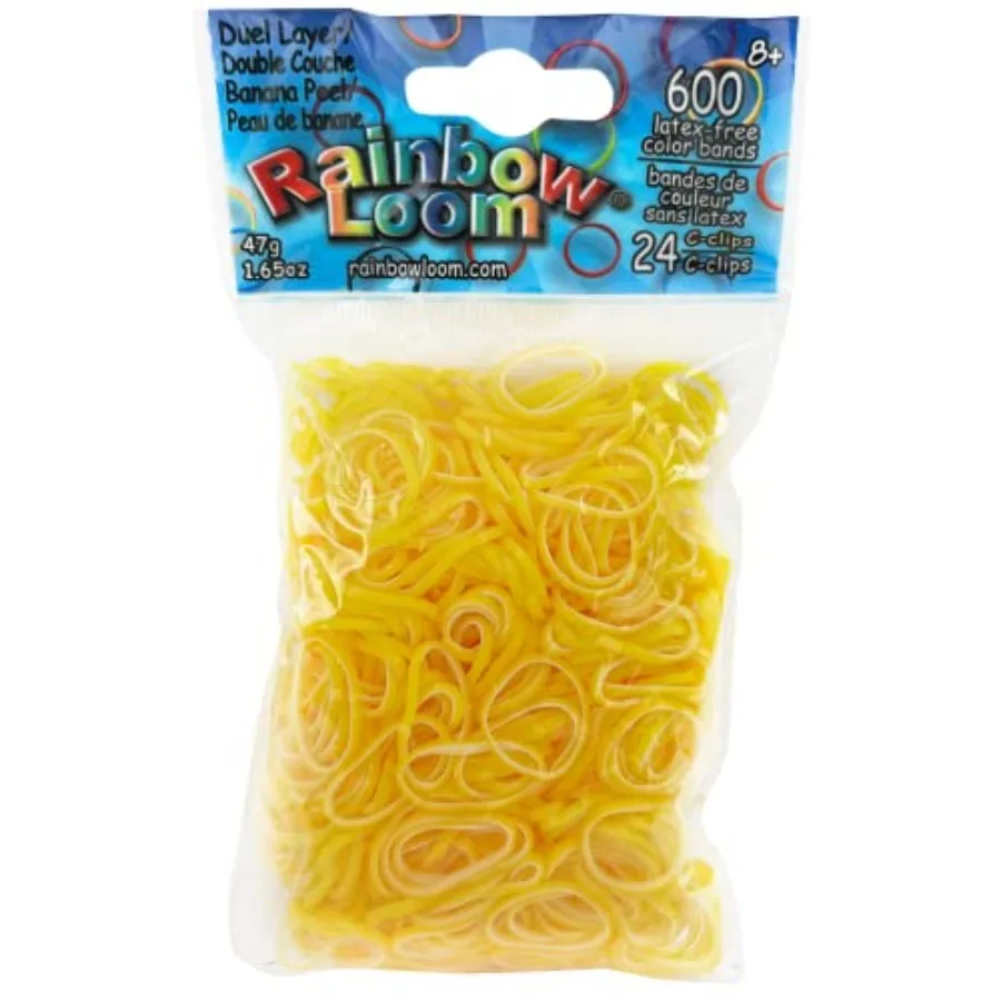 Raiow Loom® Dual Layer Collection: Ba Peel Rubber Bands with 24 C-Clips 600 Count