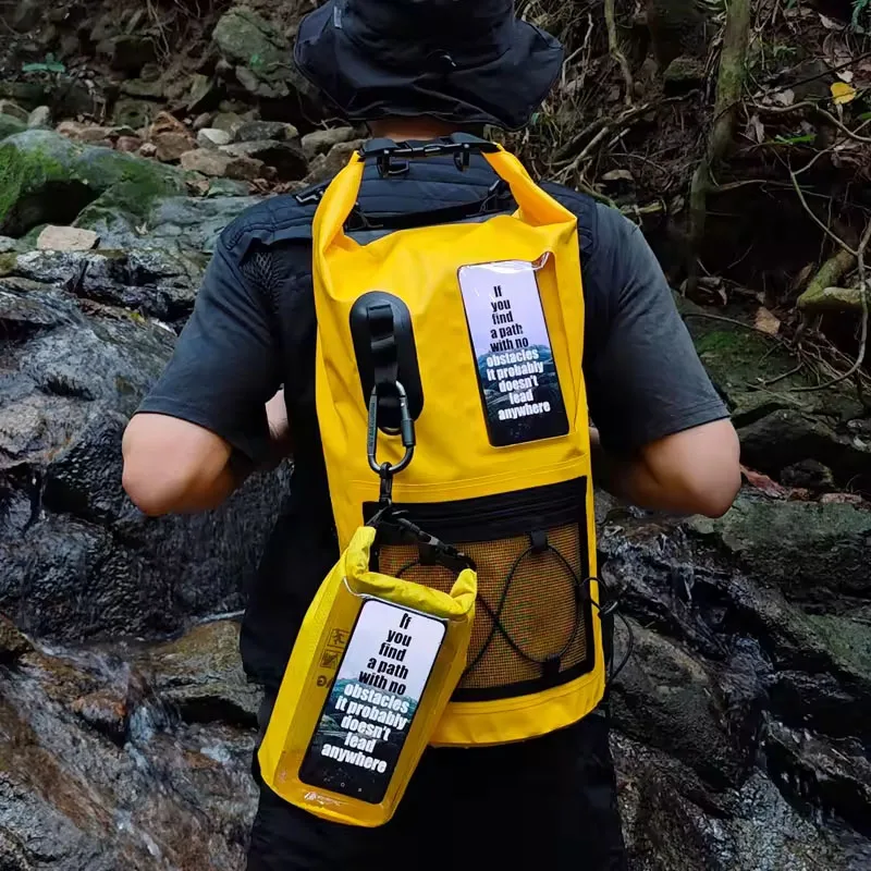  20L/30L Outdoor Swimming Backpack PVC Waterproof with Phone Window Beach Dry Bag Sports Rafting Surfing Boating Travel Bag