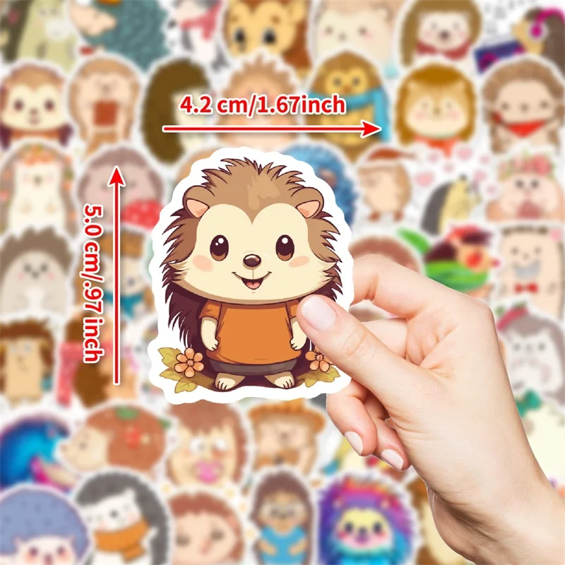 10/30/50 قطعة الكرتون القنفذ البلاستيكية لزجة ملصق الجمالية DIY بها بنفسك الديكور سكرابوكينغ لوازم المحاسبة اليدوية للأطفال #2