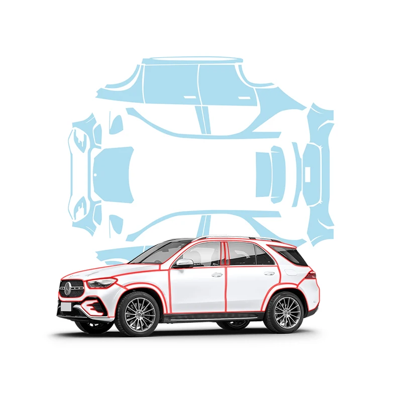

Подходит для невидимой автомобильной пленки Mercedes-Benz GLE, импортная защитная пленка из ТПУ для краски, прозрачная осветляющая матовая пленка