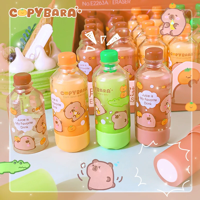 kawaii school useful accessories Office supplies school stationery supplies cute things capybara eraser Aesthetic stationery