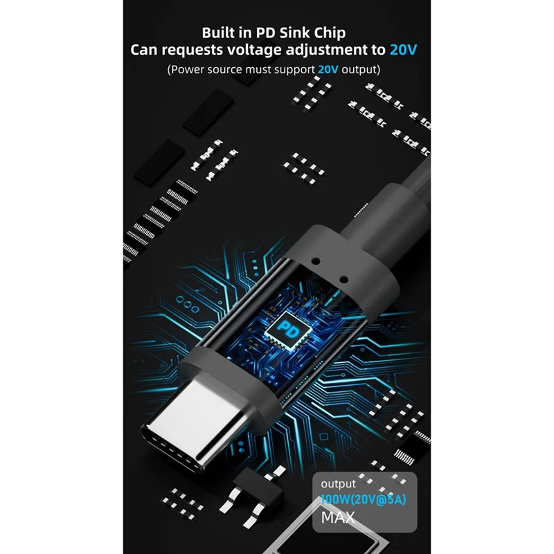 ل Starlink Mini USB C إلى DC أنثى كابل الزائد حماية ماس كهربائى نوع C إلى تيار مستمر استبدال كابل 10 متر