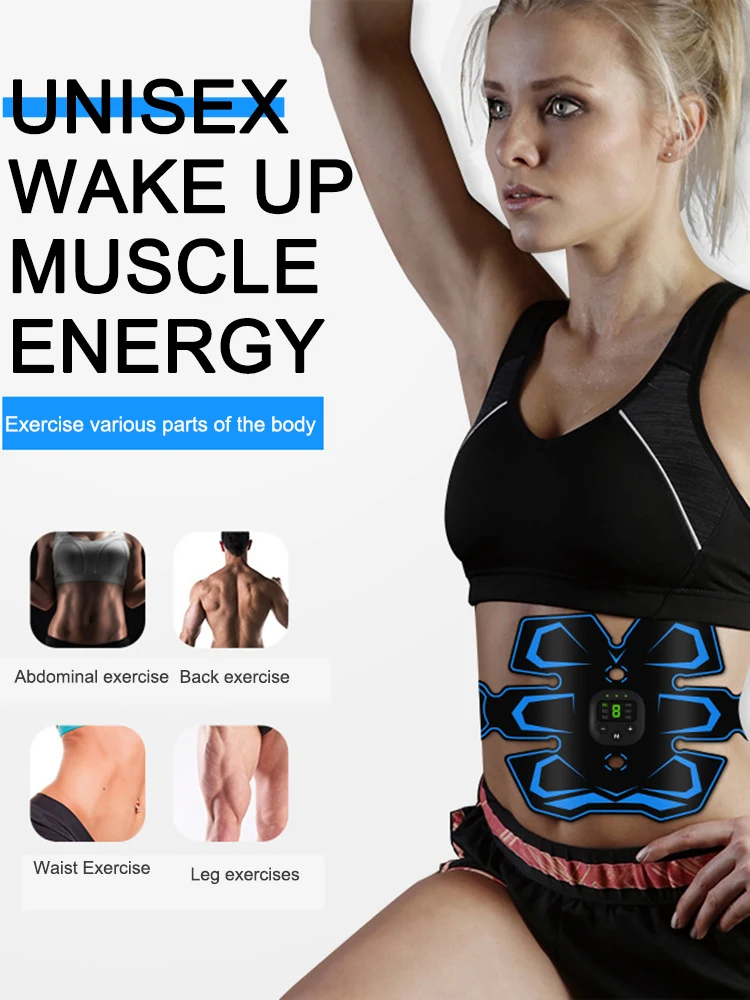 EMS فقدان الوزن اللياقة البدنية الاهتزاز حزام USB قابلة للشحن Ab الرياضة ممارسة حزام الكهربائية الجسم التخسيس مدلك للرجال والنساء #6