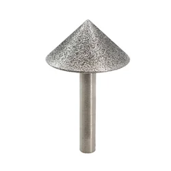 120# Grit Grinding Head 90 Degrees Chamfer Cone Processing For Cutting Machining Round Shank Accessory