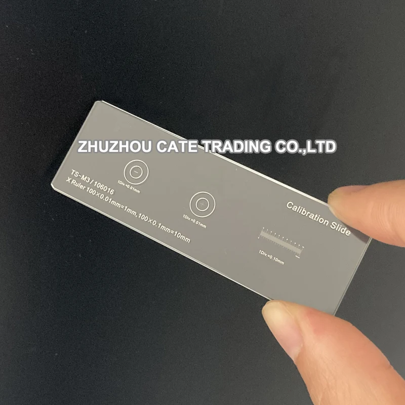 926 0.01mm Microscope Slides Reticle Calibrating Slide Ruler Cross Microscope Calibration Stage Micrometer