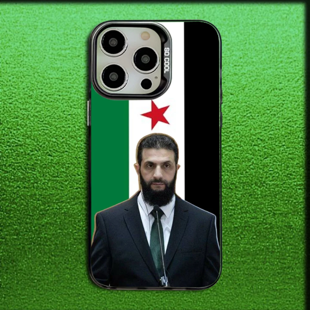 Ahmed al-Sharaa Syrian Syria Flag Phone Case For iPhone 16,15,14,13,12,11,Mini,Pro,MAX Gray Matte Silicone Black Cover - Image 4