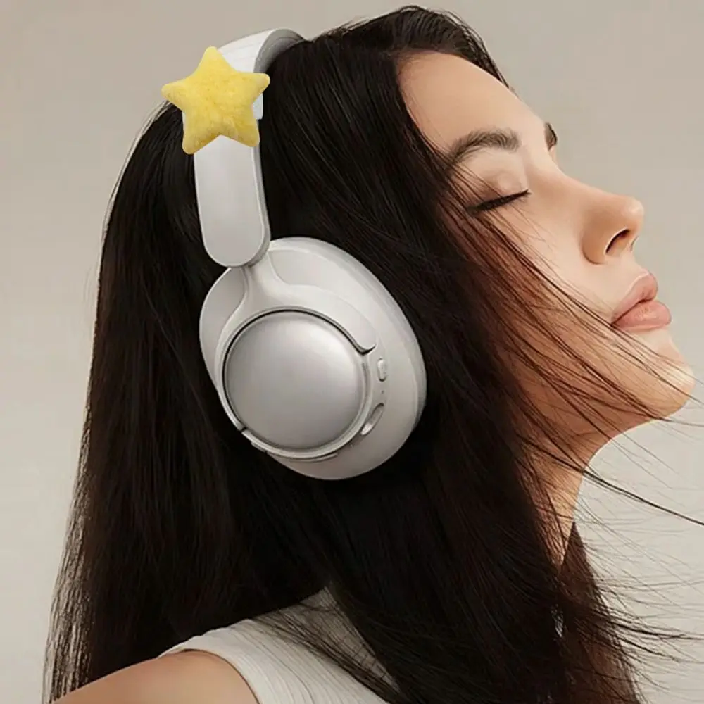 2 Pack Stars Shape Headphone Decorations Adjustable Detachable Headset Attachment Easy To Install Gift Headphone Accessories