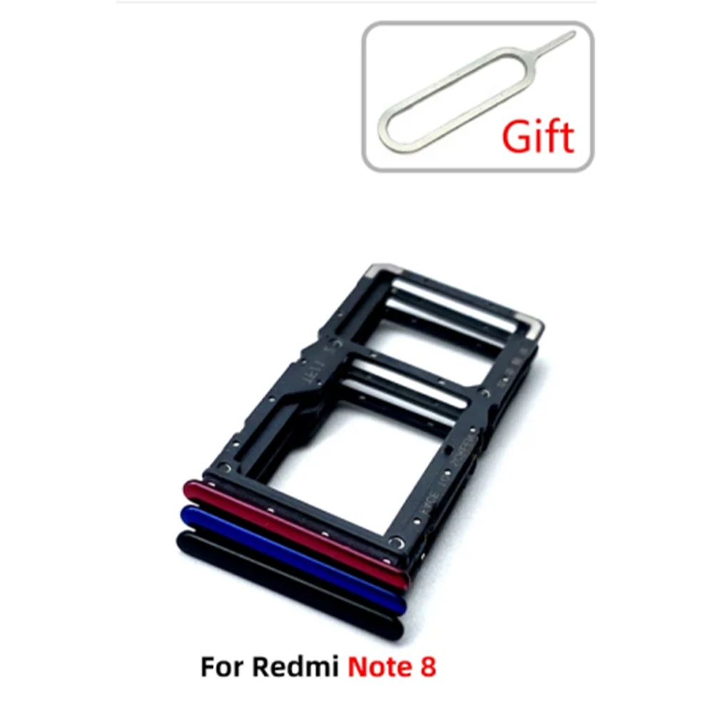 NEW Dual Card SIM Card Holder Tray chip slot drawer Holder Adapter Socket Repair part For Xiaomi Redmi Note 8 Pro Note 8T 8