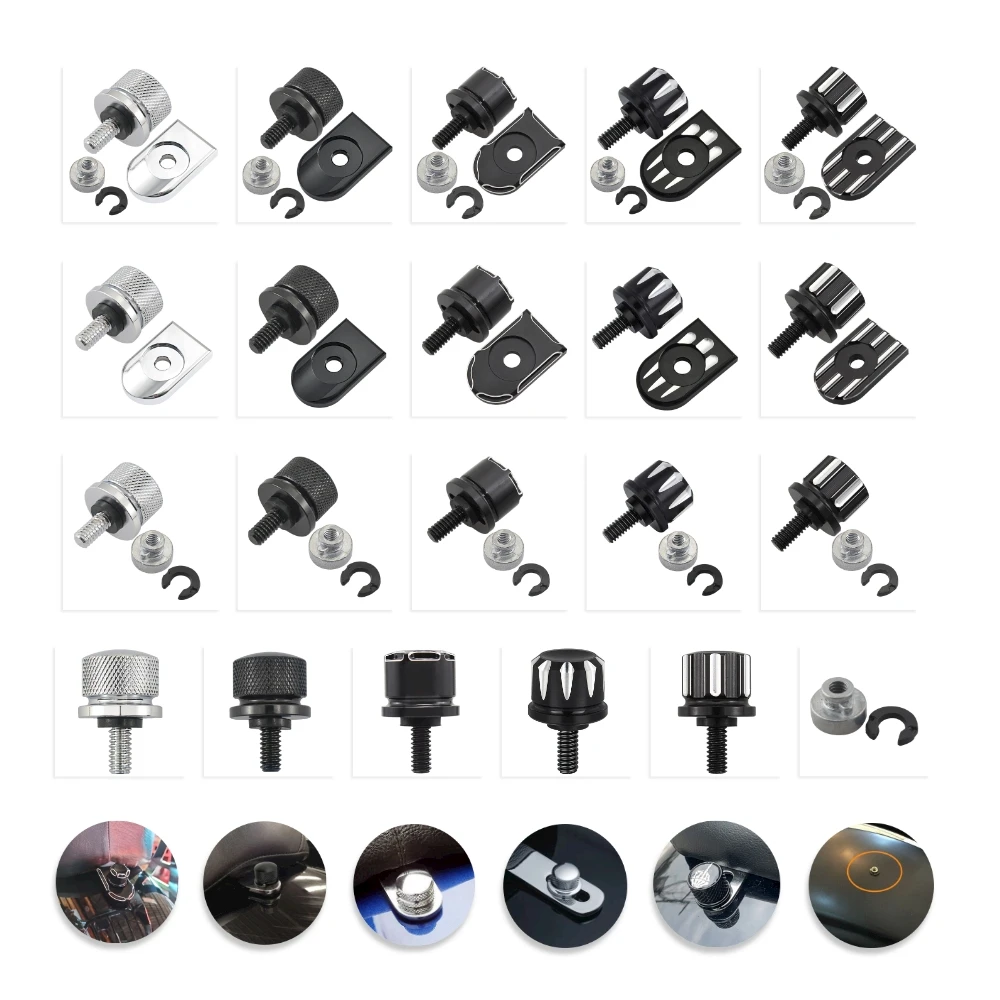 

Rear Fender Seat Bolt Tab Screw Nut Knob Cover For Harley Davidson Sportster XL Dyna Bob Softail Fat Boy Touring Glide CVO