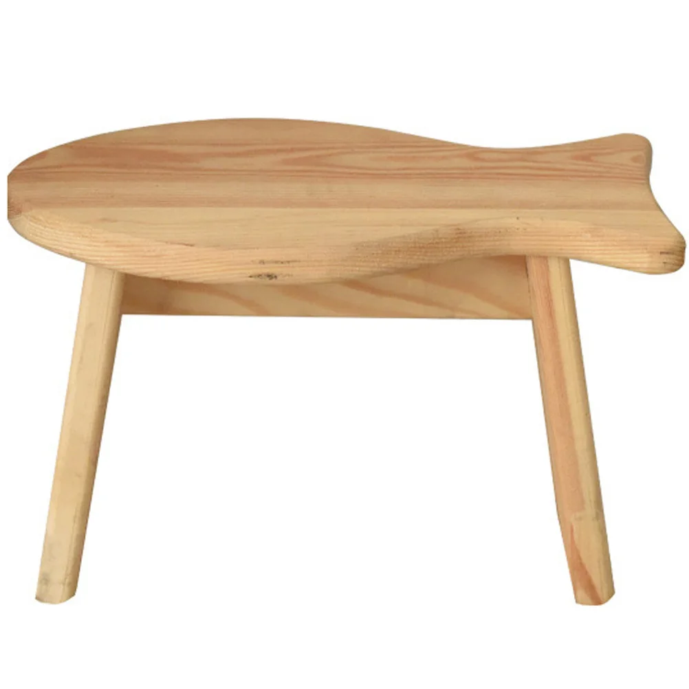 

Fish Shaped Wooden Step Stool Portable Foot Rest for Living Room Bedroom Bathroom Adults Wooden Stool Step Stools for