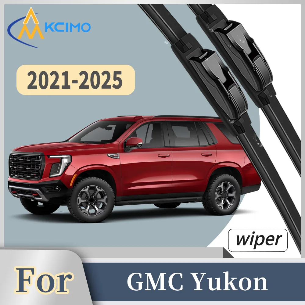

Premium Rubber Front Windscreen Wiper Blades For GMC Yukon 2021-2025 Quiet Smooth Wiping Waterproof Windshield Kit 2Pcs