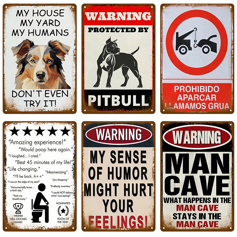 Plaques métalliques Vintage en étain, affiches pour homme, grotte, Bar, rétro, Art Mural, maison extérieure, salle de bains, décorations de salle de maison