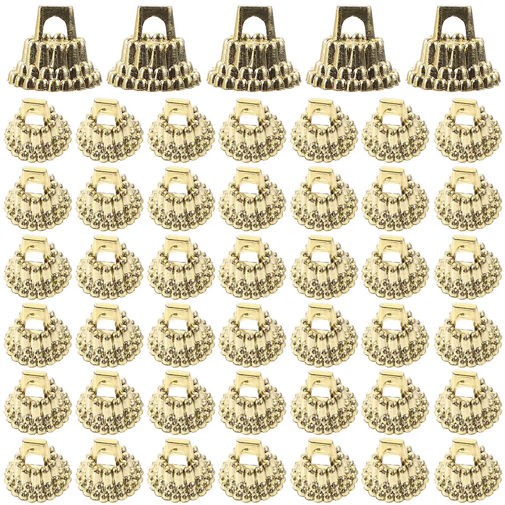 

100 Pcs Ball Cap Accessories Christmas Replacement Ornament Hangers Caps Diy Ornaments Decorations Tops for Tree Plastic Xmas