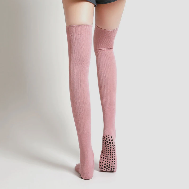Long Tube Women Yoga Socks Fitness Anti-slip Cotton Pilates Ladies Dance Ballet Socks Warm Gym Sports Socks For Girls Women