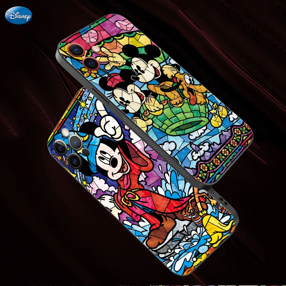 For Apple iPhone 14 X 12 Pro Max XS XR 8 11 Plus 13 14 Phone Case Mickey MouPrincess Art Luxury