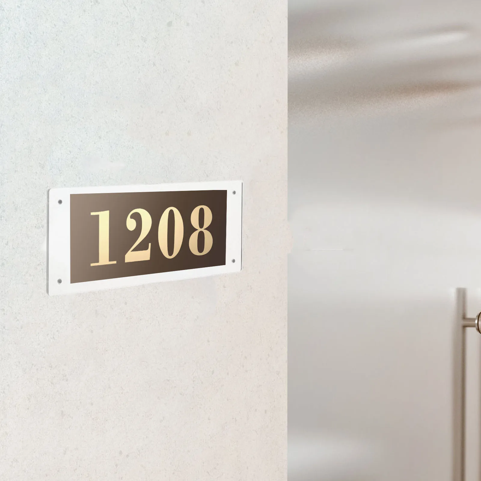 Office Door Number Acrylic Room Signs Bathroom Occupied Single Sided Plate Conference Business for Desktop