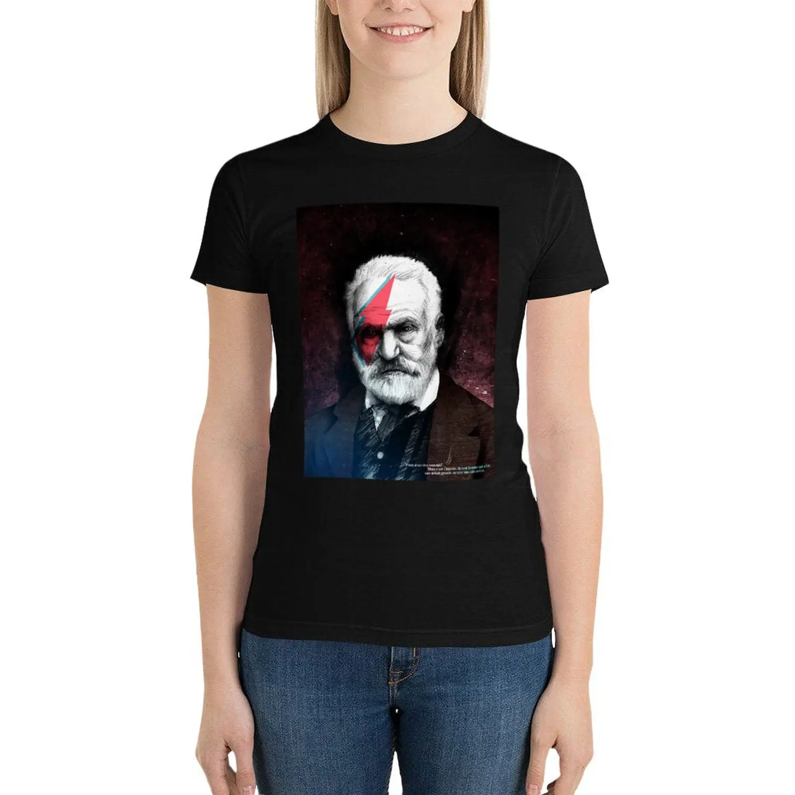

Victor Hugo T-Shirt Blouse Aesthetic clothing vintage clothes Women tops