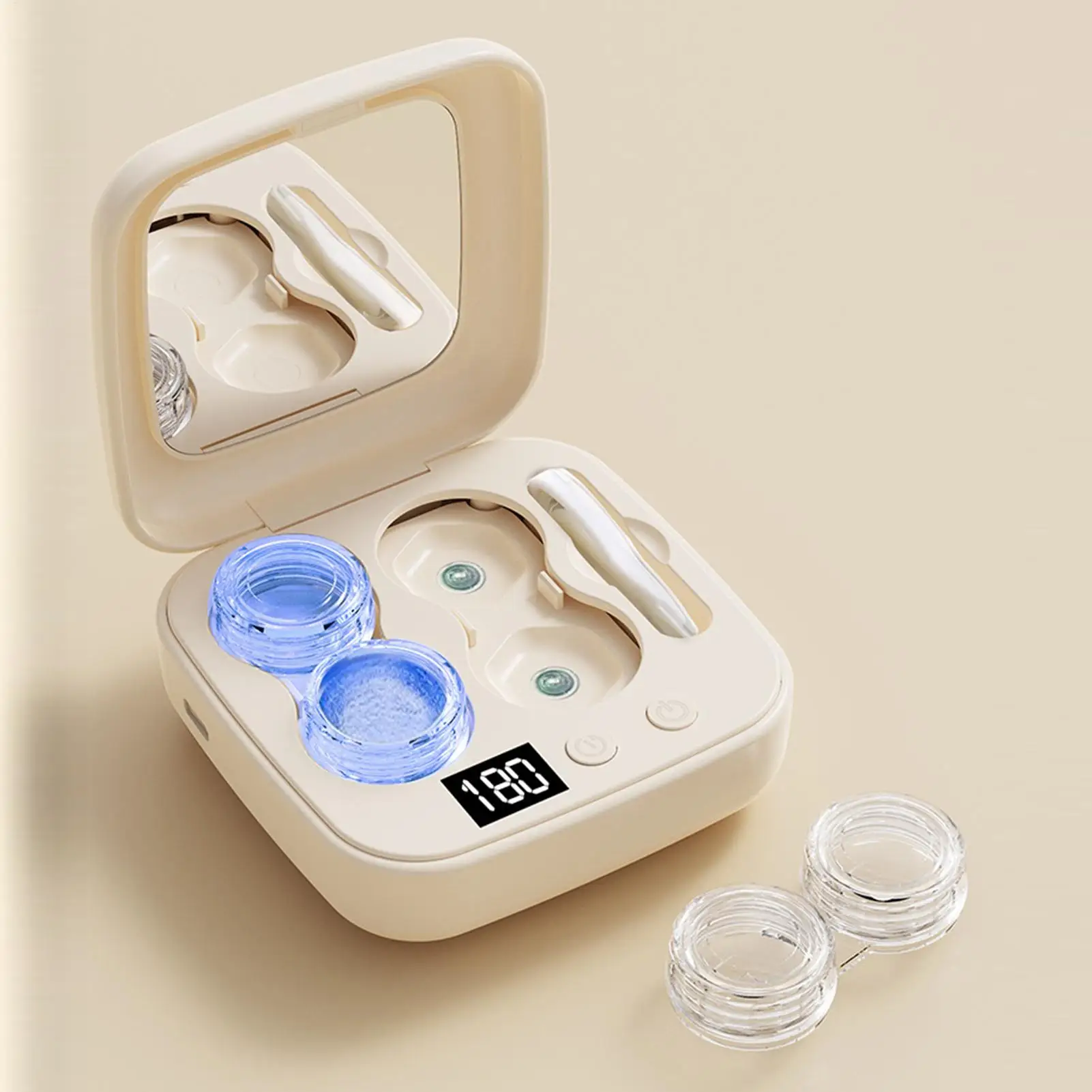 Ultrasonic Contact Lens Cleaner With Type-C Charger Soft Lens Cleaning Machine To Clean Soft And Colored Contact Lenses