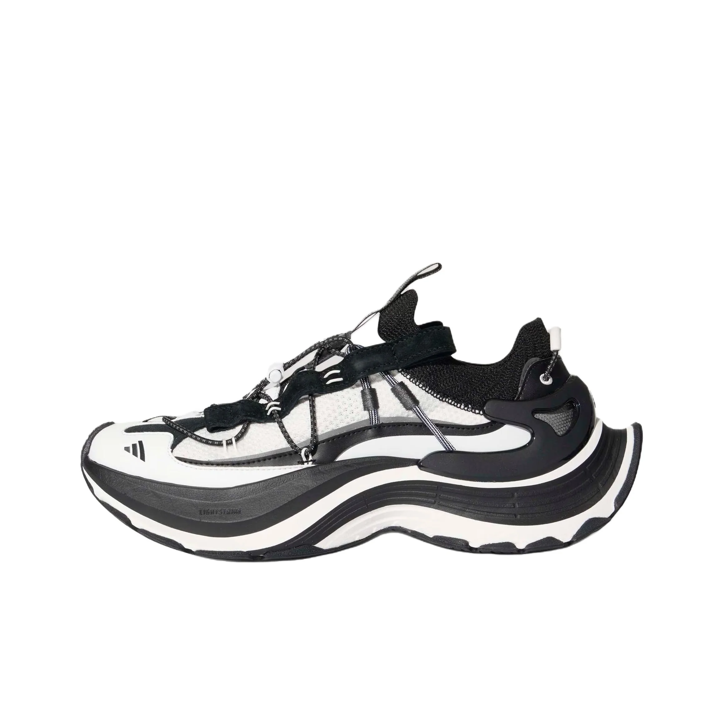 Adidas FOS XLG Cushioning Height Increasing Low top Hiking Shoes Unisex Black White KK1916