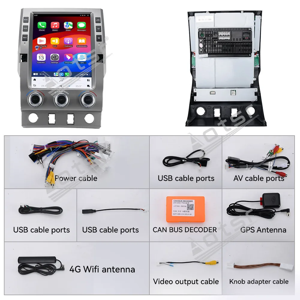 Para Toyota Tundra 2014 - 2019 12,1 "navigación GPS para coche con CarPlay Android Auto HD pantalla táctil sistema Multimedia medios para coche