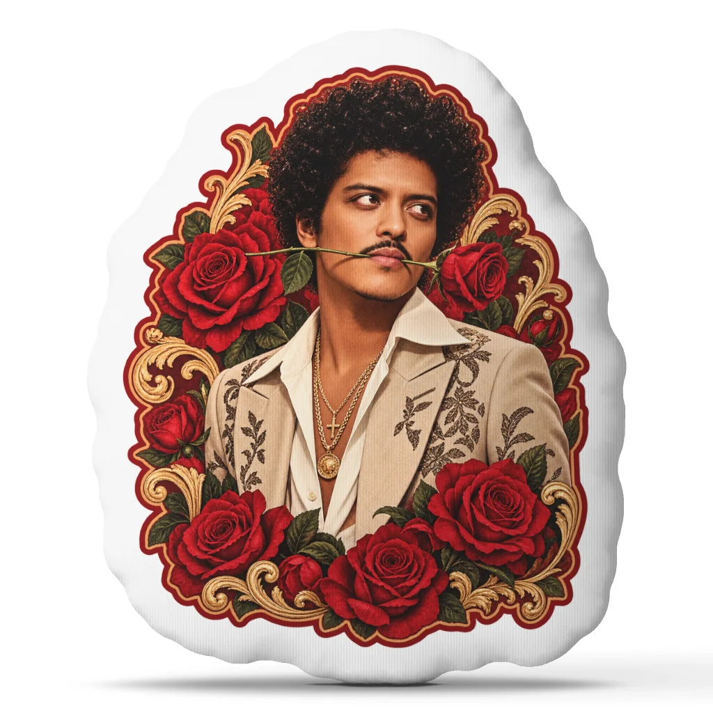 Bruno Mars Romantic (4) Shaped Pillow Cushion Irregular Stuffed Throw Pillow for Sofa Home Decoration Gift