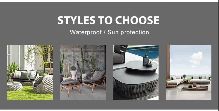

Wholesale Outdoor Sun Loungers Furniture Foldable Poolside Rope Aluminium Outdoor Beach Daybed Sofa