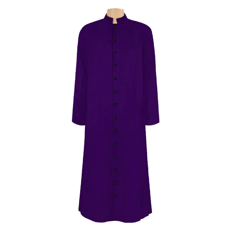 Cosplay legend claster Robe Cassock con Cincture medievale sclergyman parments Roman Priest Robe Cassock Costume